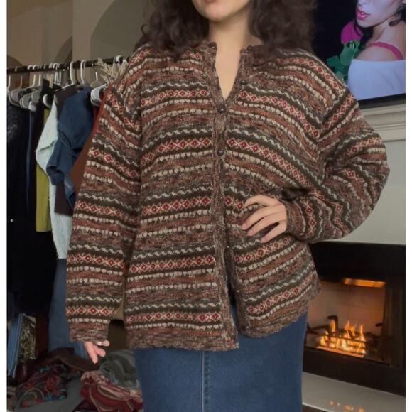 Vintage 90s 2000s Cottagecore Grandpa Cardigan - Picture 8 of 8